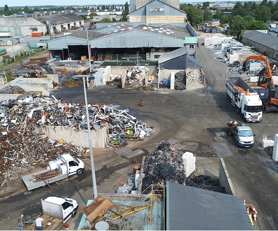Vue aérienne du site Barbat Recyclage